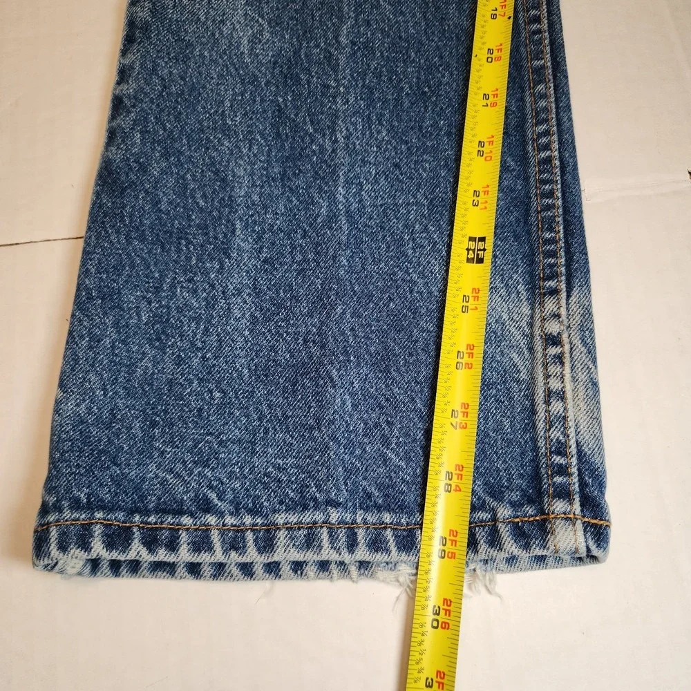 Vintage 2001 Levi's 517 Jeans 30x29 USA Made Boot Cut Distressed Faded Denim